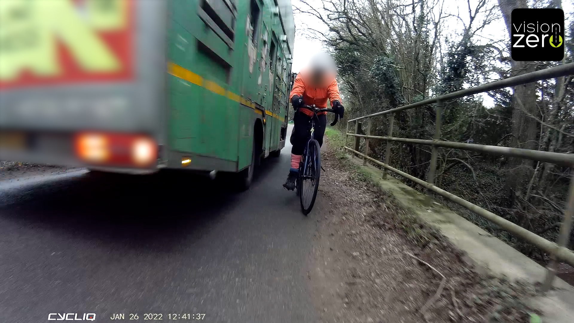 lorry cyclist devon close pass